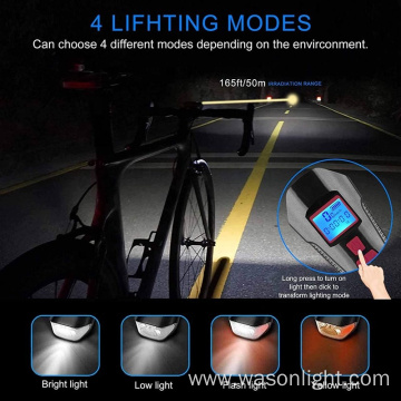 Hot Sell USB Rechargeable Mountain Road Bike Tail Light and Front Light Set Cycle Headlight With Bicycle Speedometer Odometer